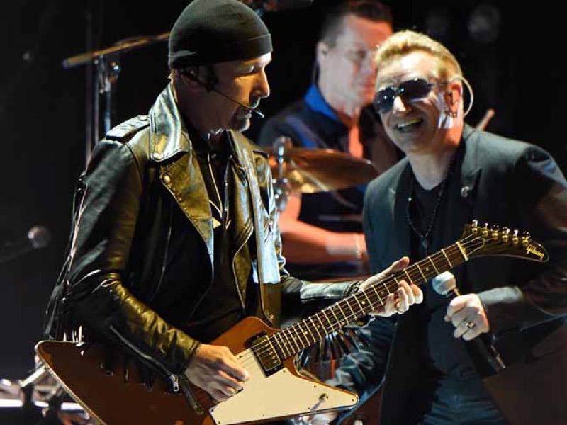 U2 World Tour Bono and the Edge